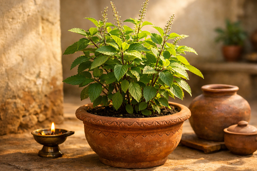 indian tulsi plant pot BASIL INDIAN OIL – Lebermuth